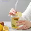 Bộ ống hút thủy tinh có thể tái sử dụng Chất làm mịn Borosilicate cao Đuôi ống hút uống nước thân thiện với môi trường tốt cho sức khỏe với bàn chải làm sạch MỚI