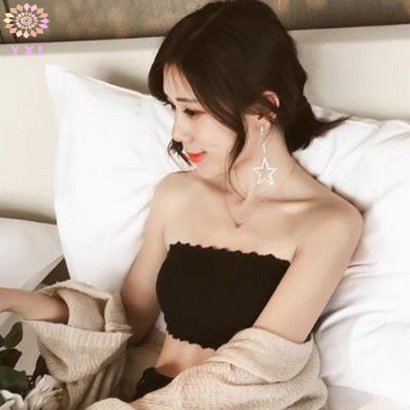 Y.X.I Áo Ngực quây Nữ Vô Hình Ngực Gợi Cảm Ống Top Màu Ren Bên Quần Lót Mới