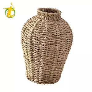 Bình hoa khô dệt hoa sành điệu sắp xếp hoa cho ban công văn phòng tại nhà