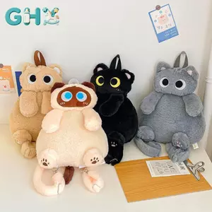 GHX Kawaii Mèo Sang Trọng Đồ Chơi Bapa Dễ Thương Dung Tích Lớn Thú Nhồi Bông Túi Hoạt Hình Sang Trọng Mèo Bapa Trẻ Em Quà Tặng Sinh Nhật VN