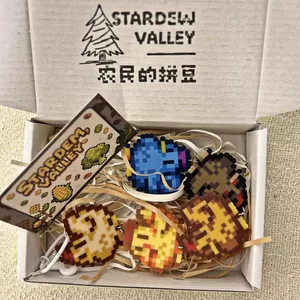 Star Dew Grain Story Chick and Bean Hoàn thiện Bộ năm mảnh Móc khóa Mặt dây chuyền Loại dài 6.22