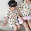 Bộ Đồ Ngủ Trẻ Em Lớp Mùa Hè Một Bộ Đồ Bé Trai Bé Gái Gạc Mỏng Phong Cách Homewear Bé Bộ Đồ Ngủ