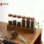Hộp đựng hạt cà phê Ống thủy tinh có dụng cụ gỗ Ống đóng chai Bảo quản ngũ cốc Hộp kín bằng gỗ Dụng cụ Barista Quà tặng VN