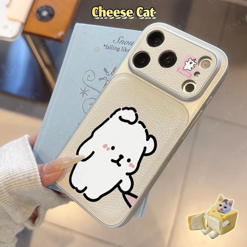 Ốp điện thoại iPhone 13 14 15 Plus 16 17 Pro Max XR Xs Max 11 12 Pro Bao da bảo vệ chú chó con ngộ nghĩnh