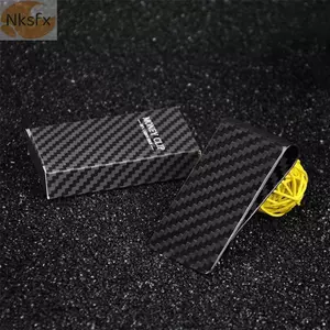 Kẹp tiền NKSFX, Hộp đựng thẻ tối giản sành điệu, Kẹp tiền mặt bằng sợi Carbon thật mỏng thời trang Unisex