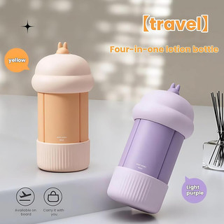 (TX)Du Lịch Split Chai 4 Trong 1 Chiết Xuất Chai Set, Du Lịch Dầu Gội đầu/Sữa Tắm/Dầu Gội Extract Chai