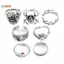 < Honeyba > 7 Cái / bộ Punk Rắn Nhẫn Nữ Gothic Nhện Nam Trang Sức Thời Trang Quà Tặng Phụ Kiện Đẹp
