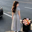 Bé Gái Mùa Hè Mỏng Phong Cách In Chữ Áo Thun Tay Ngắn Phong Cách Mới Trẻ Em Lưng Dây Rút Ngắn