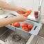 Giỏ có thể thu vào trên bồn rửa Ra Giỏ mở rộng để giặt rau quả Dụng cụ sắp xếp nhà bếp có thể điều chỉnh [VN]