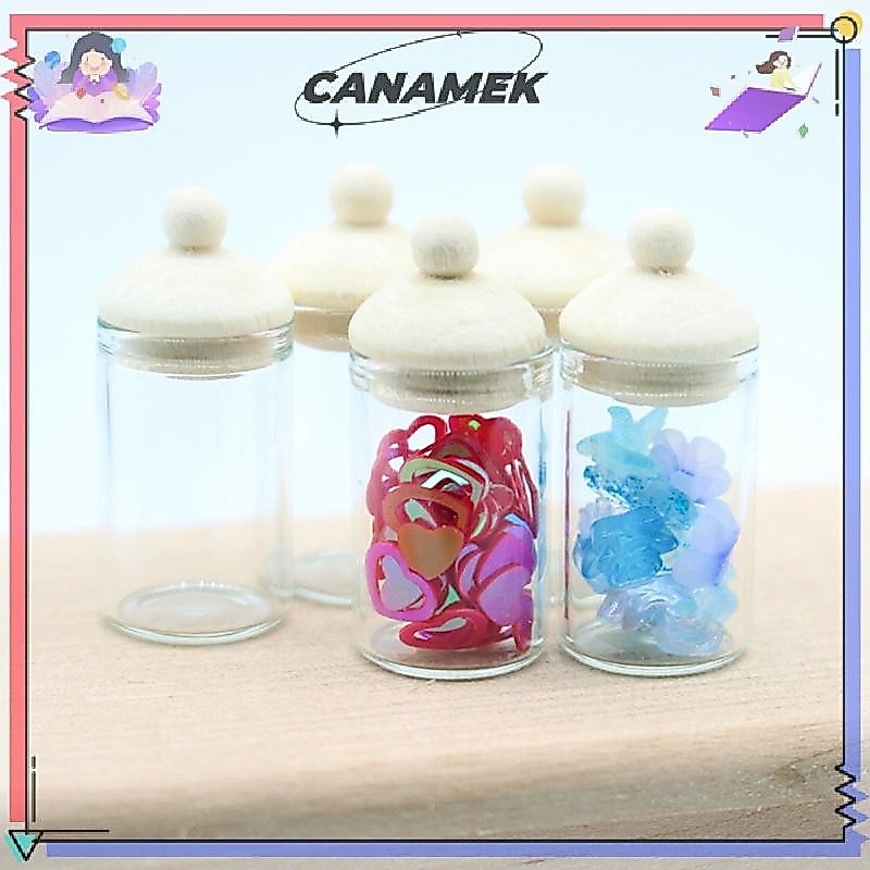CANAMEK Lọ Thủy Tinh Trong Suốt 4:1 Nhà Búp Bê Thu Nhỏ Trang Trí Nhà Bếp CSF