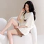 Quần Short Nữ Tay Ngắn Bộ Pyjama Có Miếng Lót Ngực Cho Phong Cách Cao Cấp Thoải Mái Trong Nhà Hàng Ngày Nhà Thường Ngày Mùa Hè Giải Trí Dịp