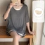 Bộ đồ ngủ ngắn tay sọc dành cho nữ có đệm ngực tích hợp cho phong cách mỏng trong nhà hàng ngày tại nhà thường ngày Mùa hè Giải trí Dịp