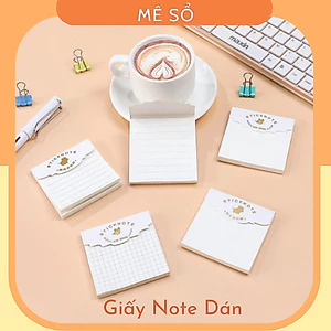 Giấy Ghi Chú, Giấy Note Cute MESO 60 Tờ Hình Vuông 7.6cmx7.6cm, Giấy Nhớ Có Sẵn Keo Dán, Giấy Ghi Nhớ Kẻ ngang, Caro