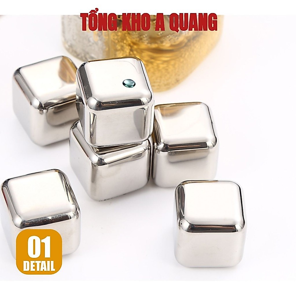 Đá Lạnh Vĩnh Cửu Không Tan INOX 304 Cooling Cubes Giữ Lạnh Lâu - Cam Kết Inox 304 Chuẩn MÃ: TL35896