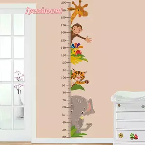 Giày cao động vật tự dính mới cho phòng trẻ em Đo chiều cao cho trẻ mẫu giáo Trang trí tường