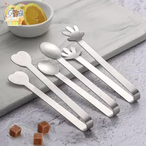 Kẹp Thực Phẩm Mini Bằng Thép Không Gỉ Cho Đường Viên Làm Bánh Ngọt Dễ Thương Trang Trí Bánh Kẹo Món Tráng Miệng Kẹp ELWW