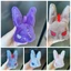QEARY Thỏ Gothic, Nhỏ Gọn Handmade-look Halloween Plushie, Búp Bê Quirky Màu Trơn Bền Nhẹ Stitch Bunny Goth Lovers