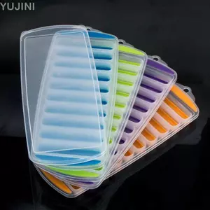 Khay Đá YUJUNI, TPR Có Nắp Khay Đá, Hộp Đựng Thực Phẩm Có Thể Tái Sử Dụng Nước Chai Thể Thao Máy Làm Đá Phụ Kiện Nhà Bếp