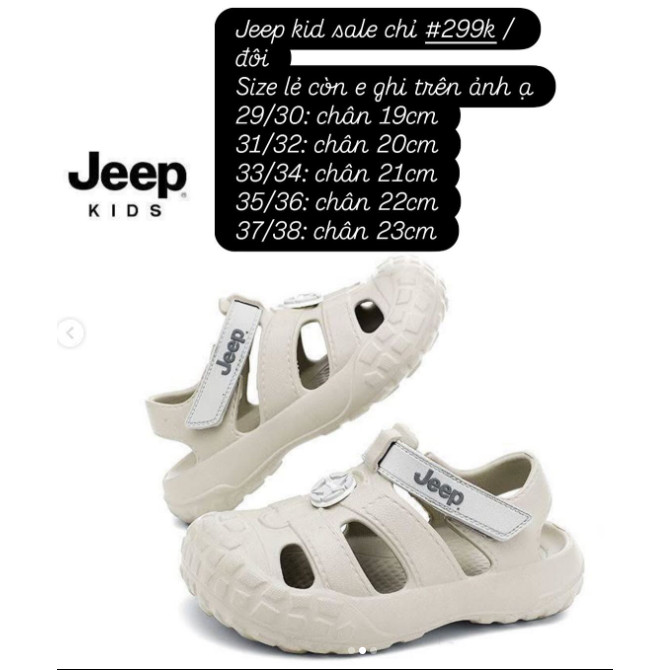 DÉP QUAI HẬU SANDALS JEEP KIDS BÍT MŨI 25SS0T006