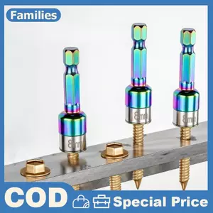 1 / 4 Chiếc Ratchet Soet Lô Adapter Dụng Cụ Kim Loại Tay Cờ Lê 8 Mm Lục Giác Chân Tác Động Soets Cờ Lê Máy Khoan Điện Chuyển Đổi