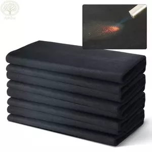 Tấm nỉ sợi Carbon AMBU, Chăn bảo vệ hàn 100 * 100cm chống cháy, Tấm bảo vệ hàn chống cháy màu đen chịu nhiệt độ cao bền bỉ để hàn cách nhiệt