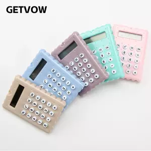 Máy tính mini GETVOW, Máy tính khoa học hiển thị 8 chữ số mini, Pin di động Hình bánh quy Máy tính học sinh Quà tặng học sinh
