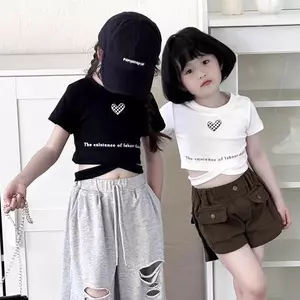 Mùa hè Phong cách mới (110-160) Áo thun nữ thời trang phiên bản Hàn Quốc Áo thun ngắn tay ôm vừa vặn hở rốn