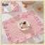B & N Pink Blue Stripe Ruffle Placemats Set Bền Đẹp Trang Trí Cho Bàn Ăn Nhà Bếp.