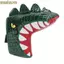 Vỏ bọc đầu câu lạc bộ golf, Vỏ bọc đầu tài xế da PU hình Tyrannosaurus Rex, Thiết kế khủng long Co giãn Đóng cửa vải chống thấm nước màu xanh lá cây Bộ vỏ đầu chơi gôn