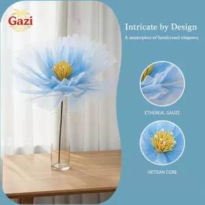 Giant Organza Hoa Nhân Tạo Trang Trí Ngọc Trai Cánh Hoa Sống Động Như Thật Cho Tiệc Cưới Chụp Ảnh [VN]