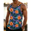Áo Tank Nam Họa Tiết Hoa Nhiệt Đới, Áo Vest Tập Gym Đi Biển Mùa Hè, Áo Thường Ngày Mềm Mại Không Tay Thoáng Khí