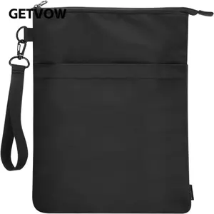 Vỏ sách GETVOW, Tay sách nhẹ di động, Phụ kiện du lịch bền bỉ Chống vết bẩn có dây kéo Túi bảo vệ sách cho giun sách
