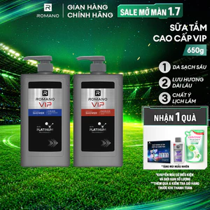 Sữa tắm nam cao cấp Romano VIP mạnh mẽ bí ẩn Passion / Vision 650g