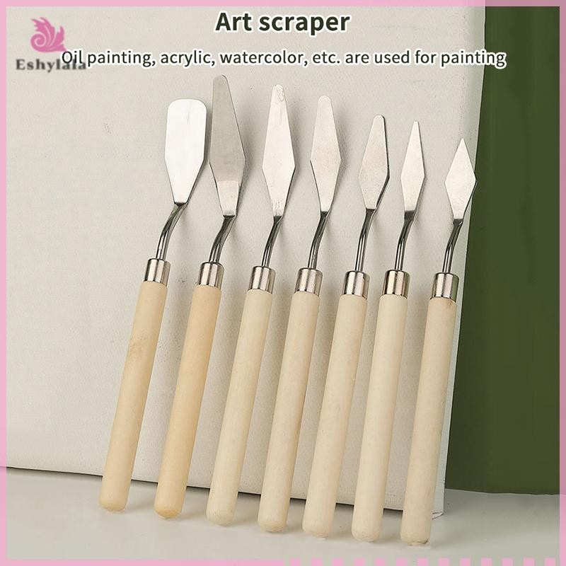7 Cái / bộ Thép Không Gỉ Tranh Sơn Dầu Dao Nghệ Sĩ Thủ Công Thìa Bảng Cạp Dụng Cụ Nghệ Thuật [MỚI]
