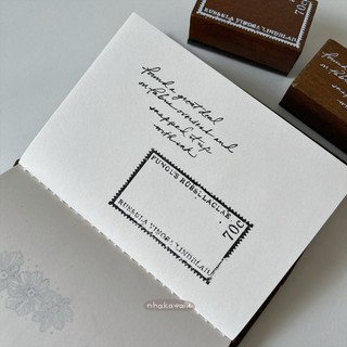 Con dấu gỗ khung stamp retro Back in Time