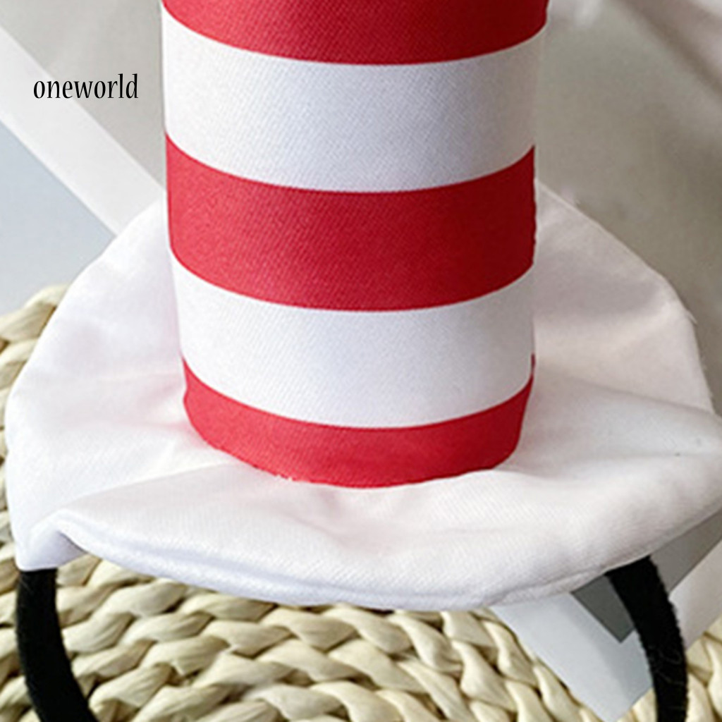 Một thế giới| Dr Seuss Băng Đô Sách Theo Chủ Đề Băng Đô Dr Seuss Mèo Băng Đô Đỏ Trắng Sọc Mũ Cho Trường Học Tiệc Halloween Cosplay