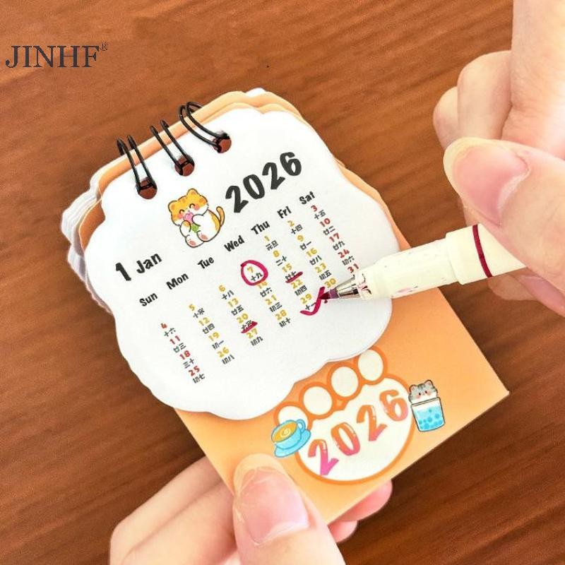 JINHF 2026 Năm Hoạt Hình Để Bàn Lịch Đồng Hồ Trong Chương Trình Phần Thưởng Học Sinh Quà Tặng Sáng Tạo Tháng Sáu 2025-December 2026 HOT