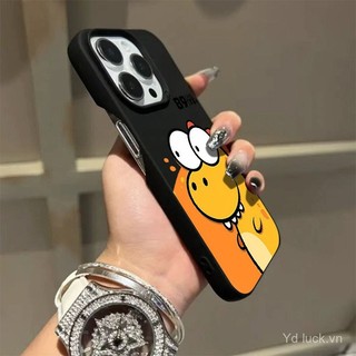 Khủng Long Dễ Thương Đơn Giản Hoạt Hình Dễ Thương Phong Cách Mới Nửa Gói Vỏ Mềm Thích Hợp Cho iPhone 16promax 14pro 13 12pro 15plus 11 14 16 15pro 12 13promax 11promax Vỏ Điện Thoại Chống Sốc