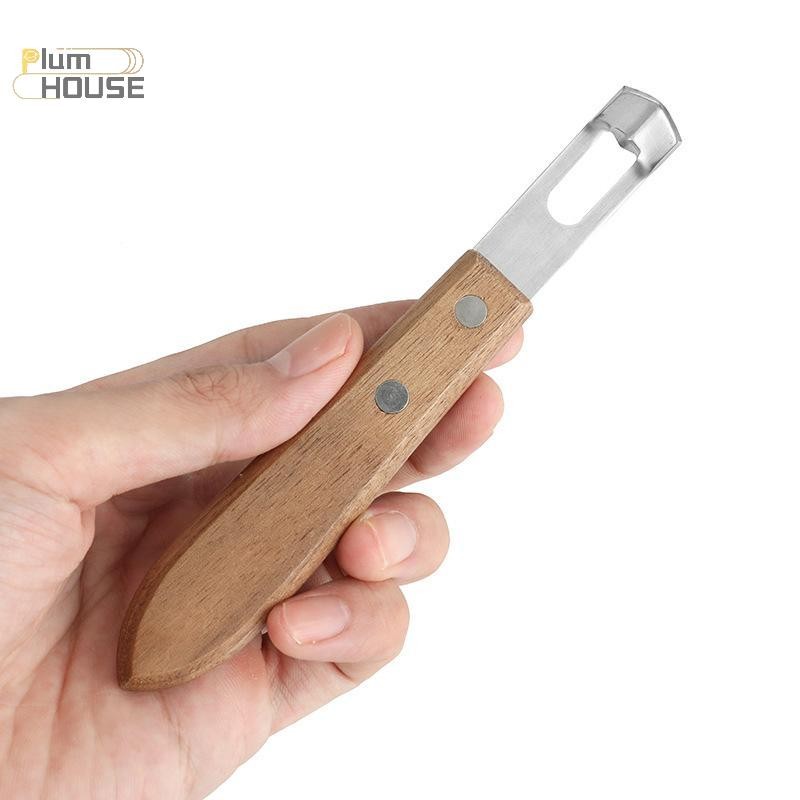 PlumHOUSE 1 Máy gọt vỏ chanh bằng thép không gỉ Dụng cụ gọt vỏ trái cây chống ăn mòn Thân thiện với môi trường Tay cầm gỗ chống rỉ Dụng cụ nhà bếp Dao gọt vỏ VN