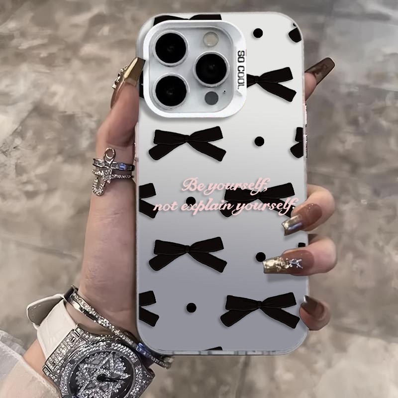 Ốp Lưng iPhone Hình Bướm Đen Bí Ẩn - Chống Sốc 360°, Bo Viền Camera - Tương Thích 16/15/14/13/12/11 Pro Max, XS Max, X