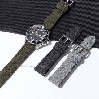 Màu Trơn - Dây Đeo Đồng Hồ Bằng Da Nylon 20 Mm 22 Mm Vintage Dệt Vải Bò Da Đồng Hồ Nam Nữ Phát Hành Nhanh Đồng Hồ Vòng Tay Đen Xám Xanh Xanh Xanh Dương