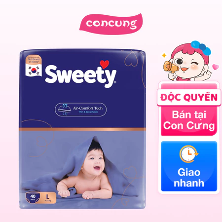 Tã quần Sweety cỡ L 40 miếng