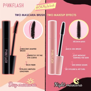 BỘ TRANG ĐIỂM PINKFLASH 3 MÓN/ bút kẻ mắt * 1 + mascara * 1 + dụng cụ bấm mi * 1 Bộ trang điểm mắt Mỹ phẩm chống nước và lâu trôi ღ Phong cách trang điểm lấp lánh cho cô gái màu hồng