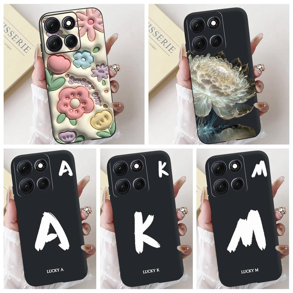 Dành Cho Motorola Moto G86 Điện Thoại Điện Thoại Silicon Mềm Ốp Lưng Chữ Cái Ban Đầu Họa Tiết Vỏ Cho Motorola G06 Ốp Lưng Điện