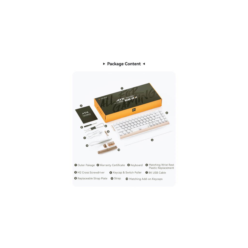 Bàn Phím Cơ Gaming ATK 68RX (ATK68 RX), ATK60 RX - Bàn Phím Rapid Trigger HE - Polling Rate 8K - RT 0,001mm - Esport | BigBuy360 - bigbuy360.vn