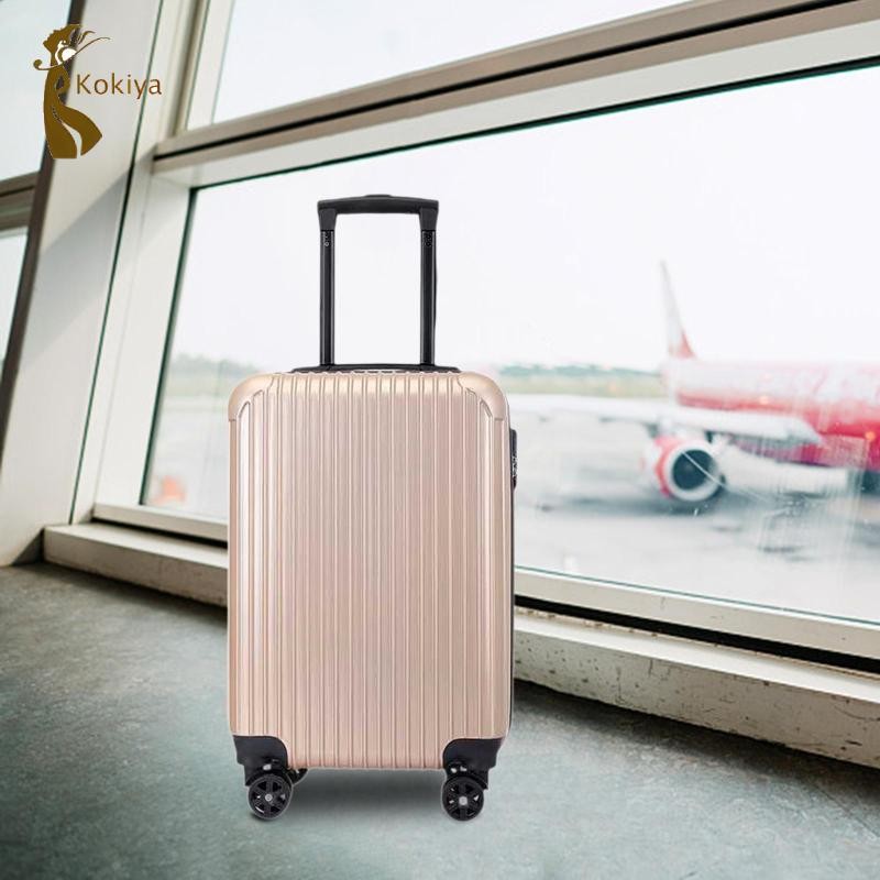 Vali Cabin 20in Thời Trang Công Suất Lớn Dây Kéo Cho Người Lớn Tay Cầm Cao Su Màu Trơn Nhẹ Vỏ Cứng Im Lặng Bánh Xe