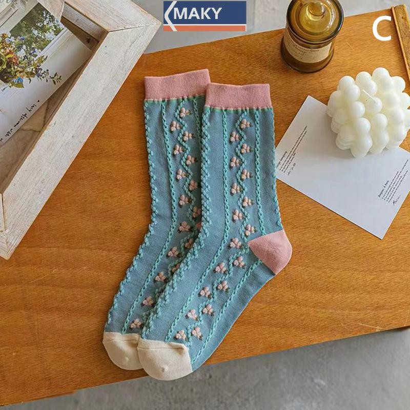 Onetimingcool Mới Tất Nữ Phong Cách Hàn Quốc Xu Hướng Hoa Tất Cotton Thường Ngày Bé Gái Thủy Thủ Đoàn Tất VN