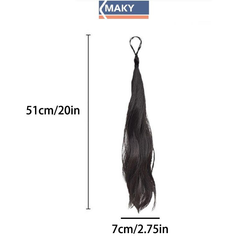 Onetimingcool Thời Trang Đuôi Ngựa Tóc Giả Headrope Phong Cách Mô Phỏng Bện Nữ Tóc Giả Đuôi Ngựa Cao Meatball Phụ Kiện Tóc Dụng Cụ Tạo Kiểu VN