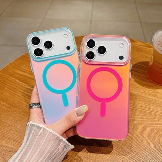 Ốp điện thoại từ tính siêu mạnh đầy màu sắc Aurora cho iphone 17promax 17 17 air 16 15 14 13 12 Pro Max Plus Vỏ điện thoại Phụ kiện Vỏ bảo vệ chống sốc