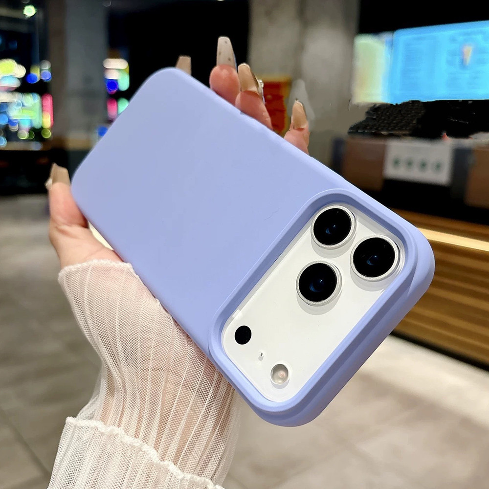 Ốp Điện Thoại Silicon Lỏng Màu Xanh Huỳnh Quang Cho iPhone 17 Pro Max 17 Air 16 Plus 15 14 13 12 11 Vỏ Bảo Vệ Chống Sốc